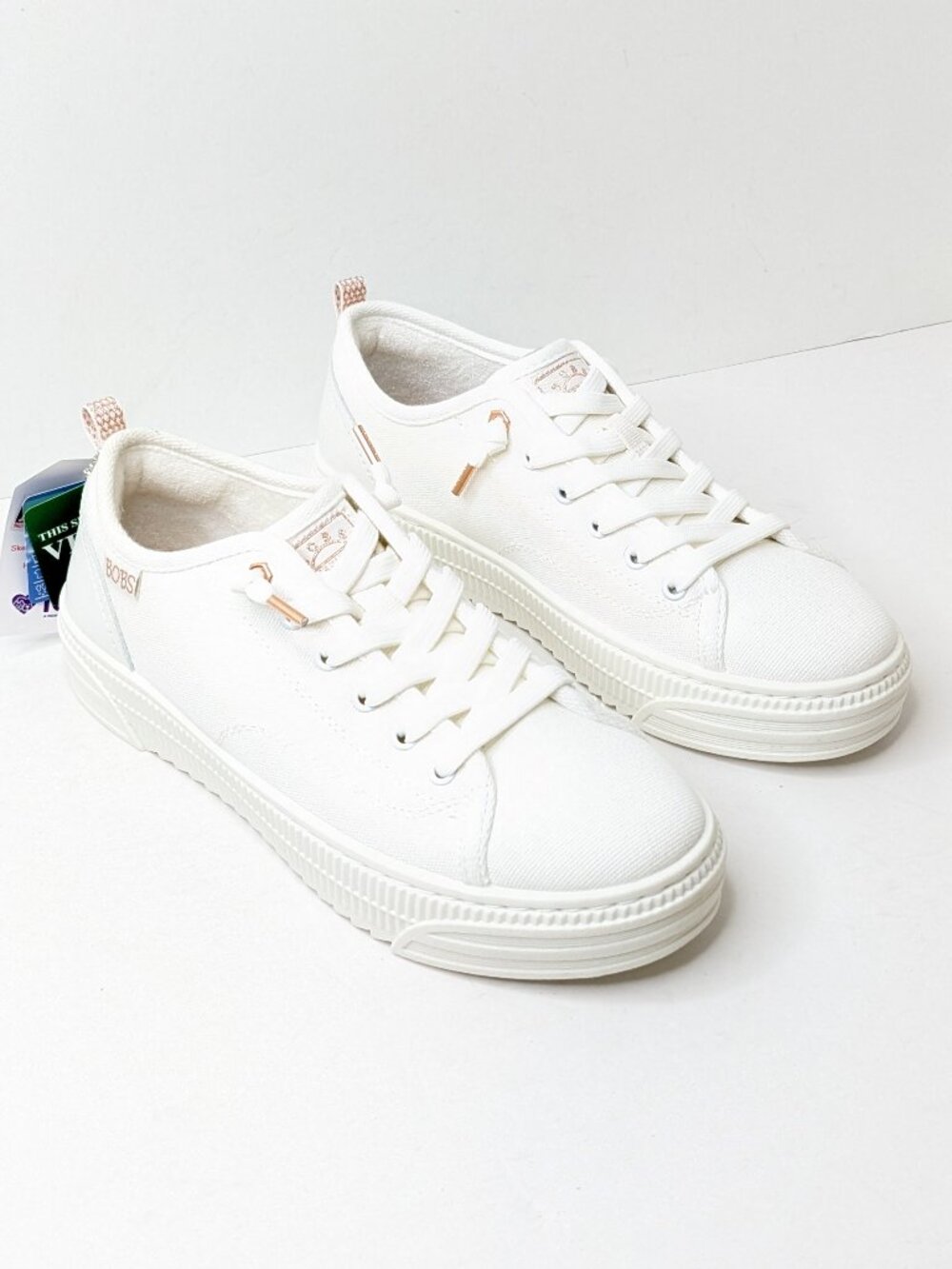 Skechers Bobs Copa Platform Casual Sneakers White Women's 8